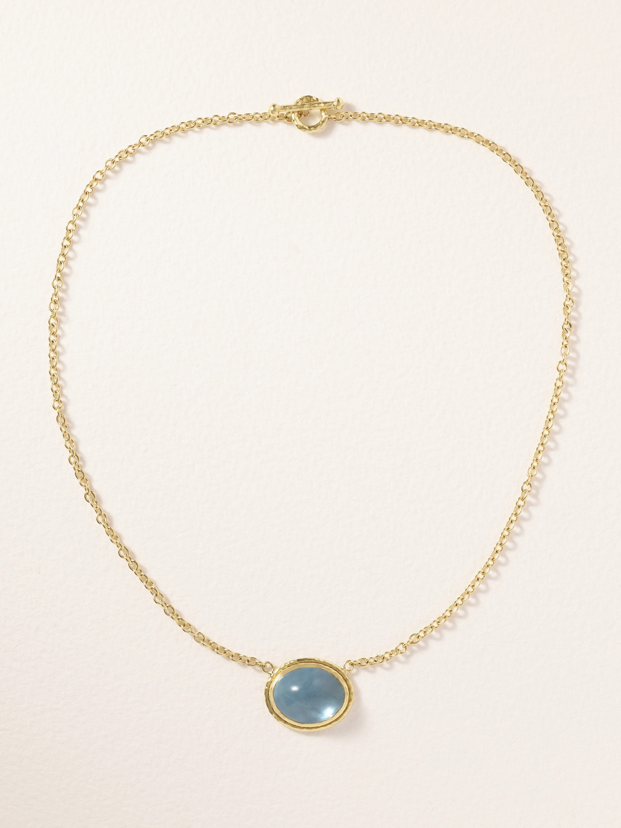 Octavia Elizabeth - Bailey's Bay 18-karat Recycled Gold Aquamarine Necklace - Azure