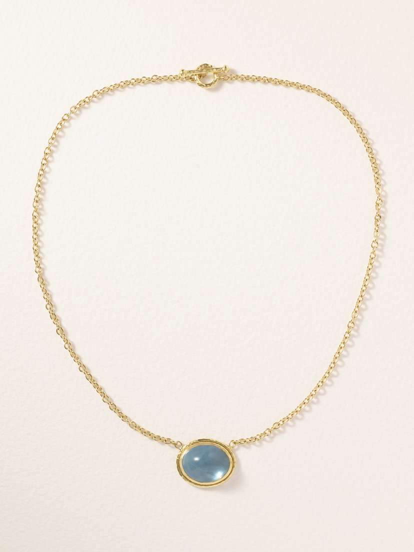 Octavia Elizabeth Bailey's Bay 18-karat Recycled Gold Aquamarine Necklace