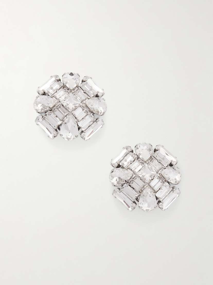 Alessandra Rich tone Crystal Clip Earrings