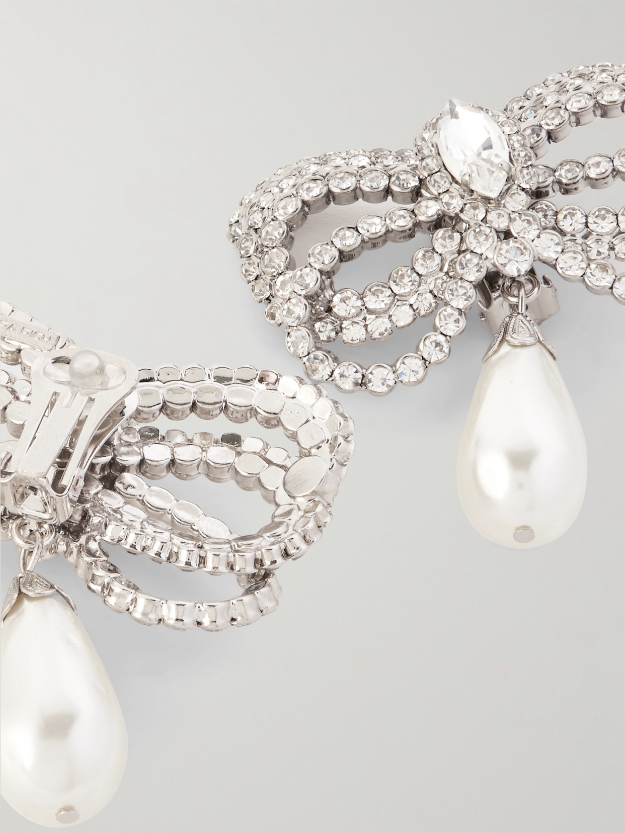 Alessandra Rich Hypoallergenic Brass Earrings In Silver