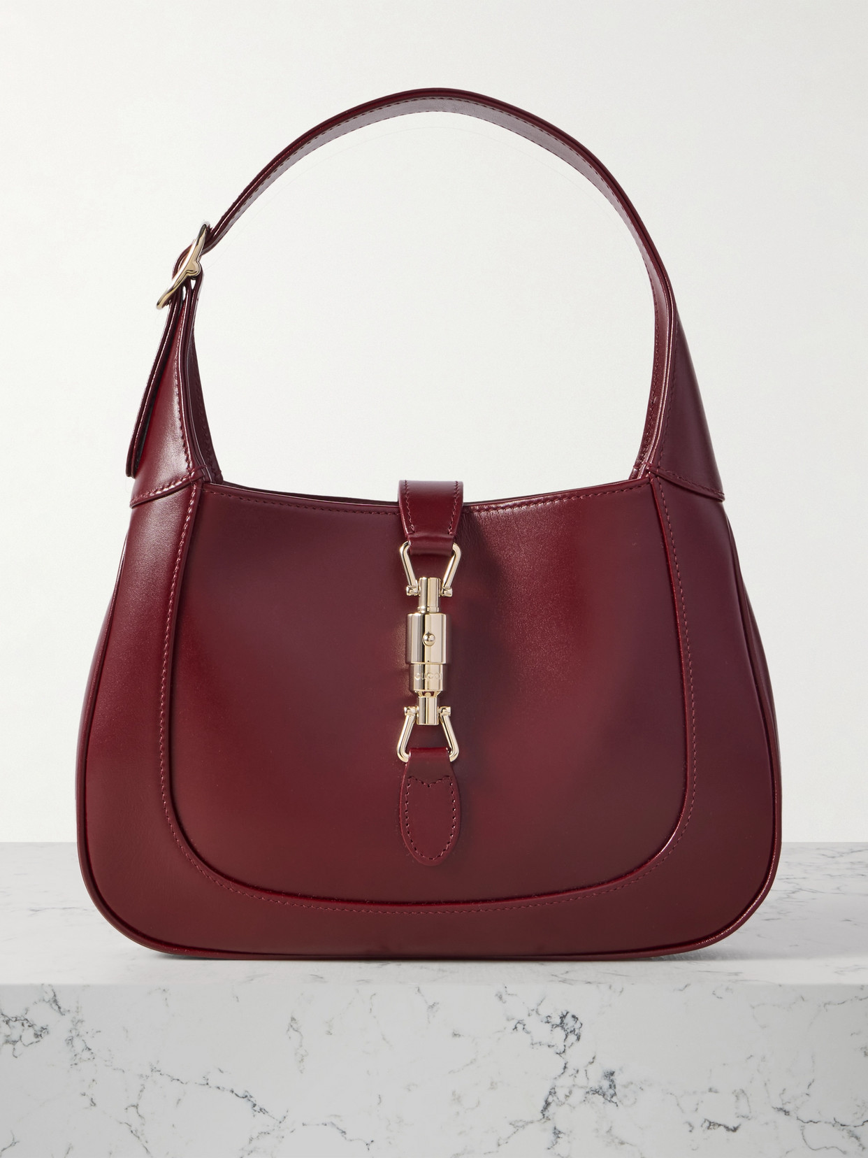 Gucci - Jackie 1961 Leather Shoulder Bag - Burgundy