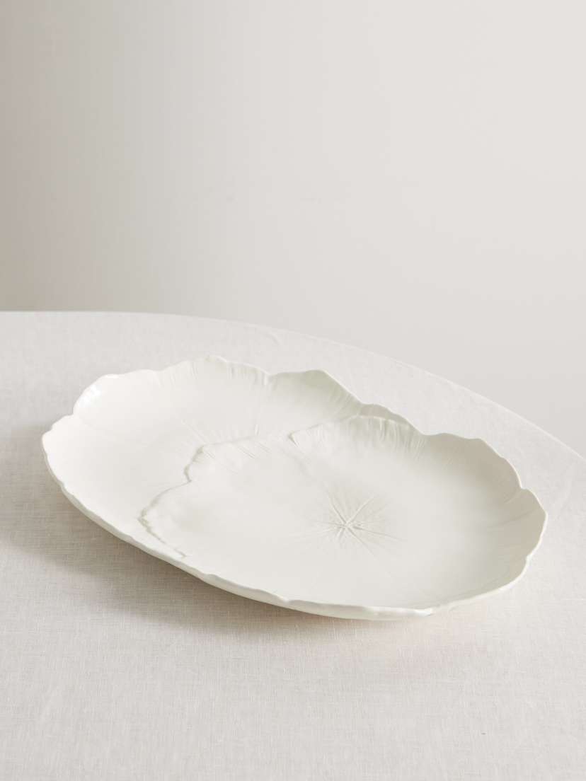 Aquazzura Casa Cherry Blossom Ceramic Oval Platter
