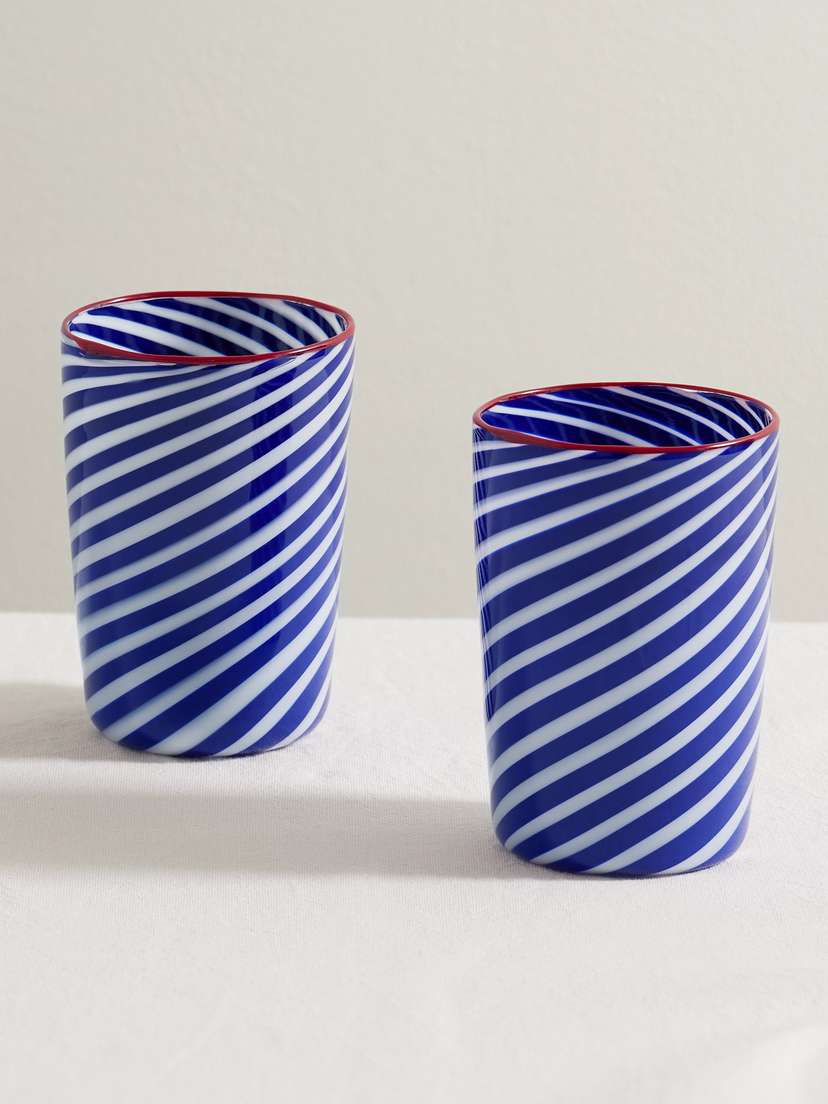Aquazzura Casa Lido Set Of Two Murano Glass Tumblers