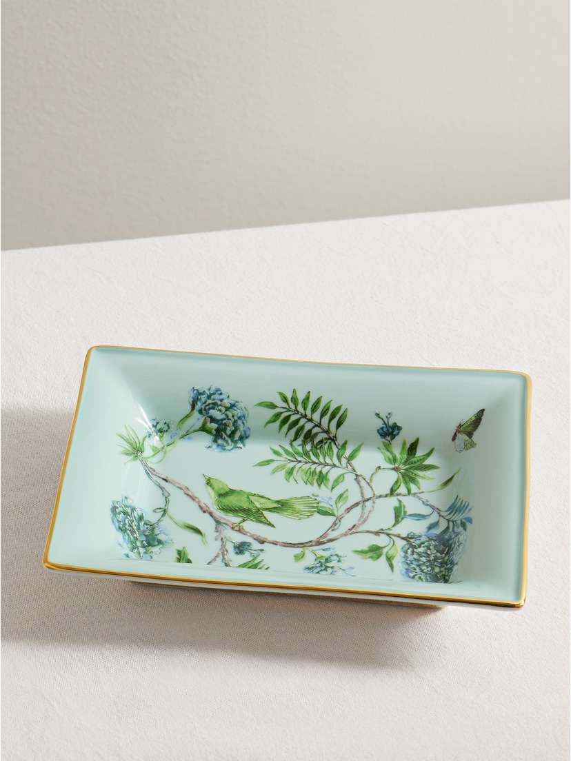 Aquazzura Casa Secret Garden Porcelain Tray