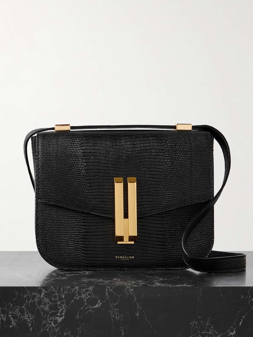 DeMellier The Vancouver Lizard-effect Leather Shoulder Bag