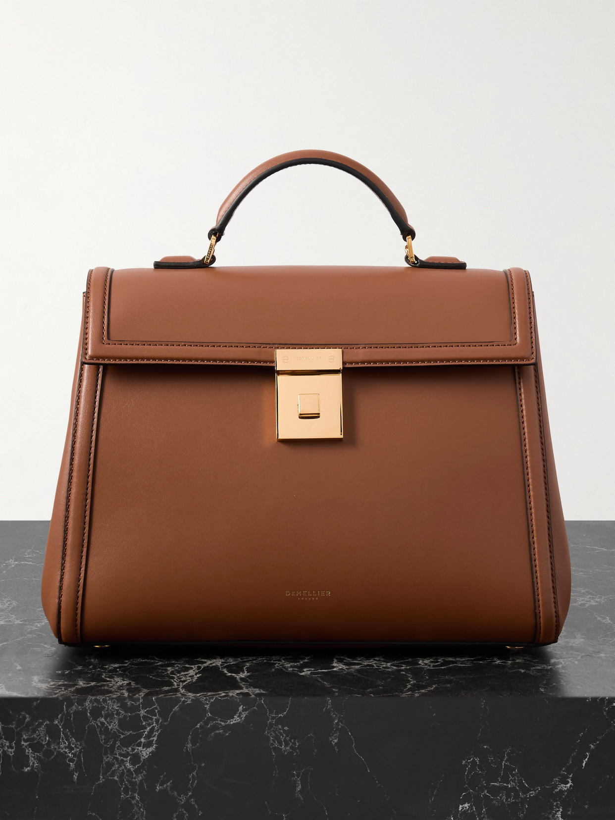 Demellier Paris Convertible Top Handle Bag In Brown