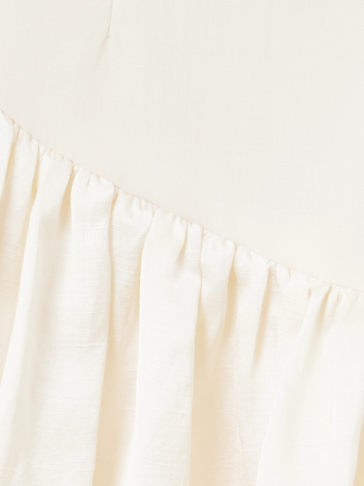 Abadia Mena Pleated Poplin And Dupioni Midi Dress In Cream