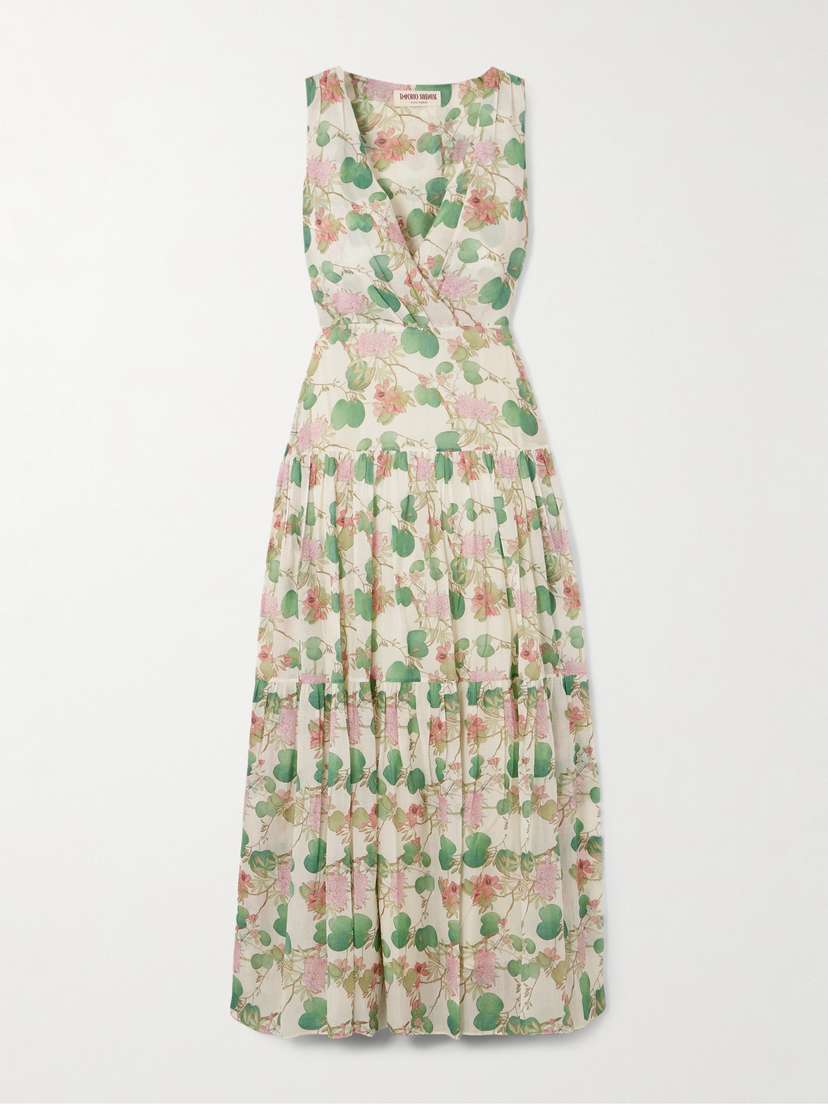 Emporio Sirenuse Antheia Dragonfly Cotton-voile Maxi Dress