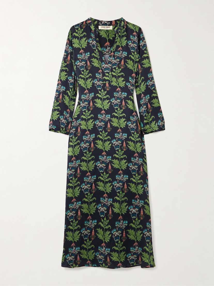 Emporio Sirenuse Silk-satin Kaftan