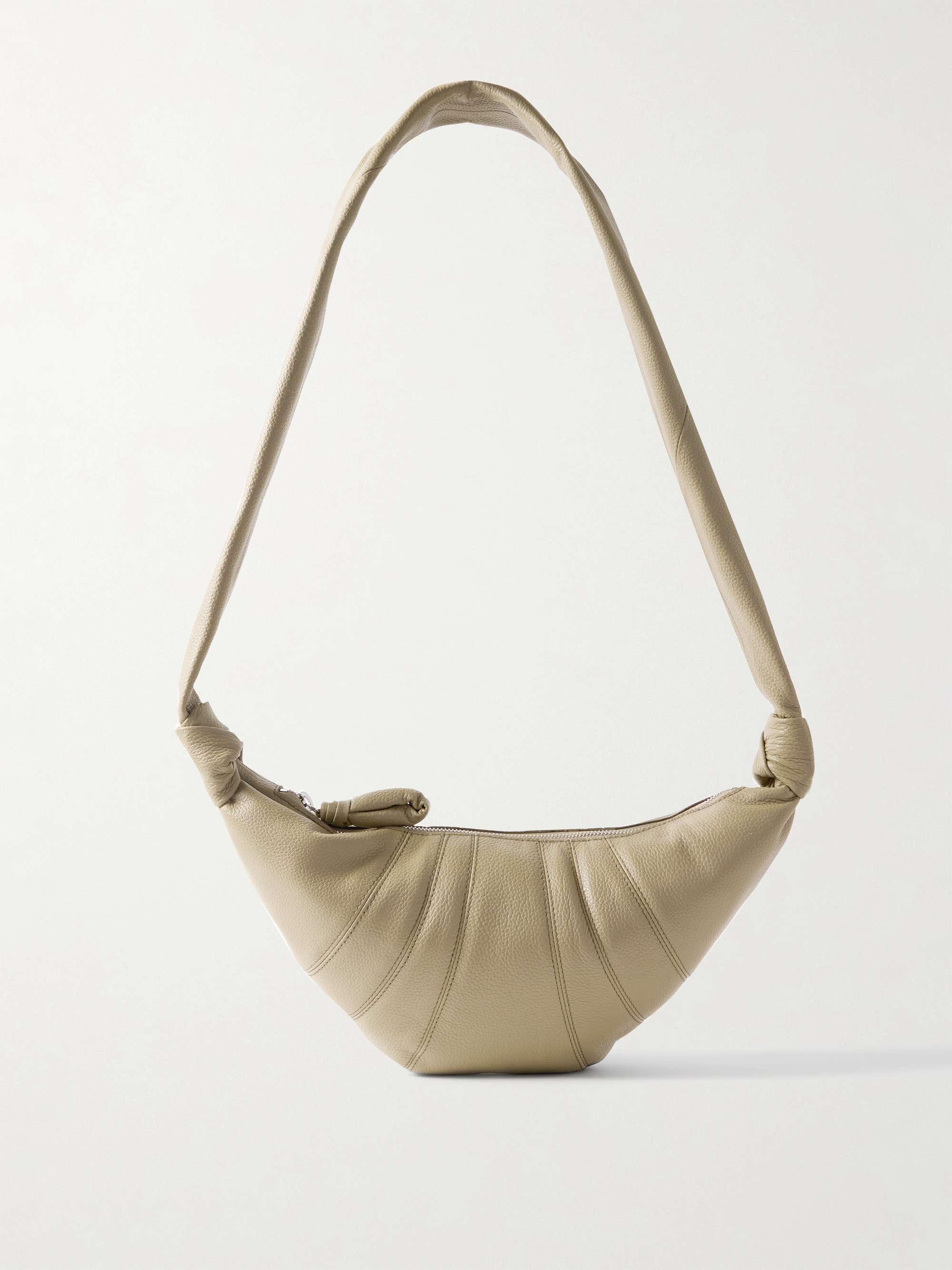 LEMAIRE Croissant small paneled textured-leather shoulder