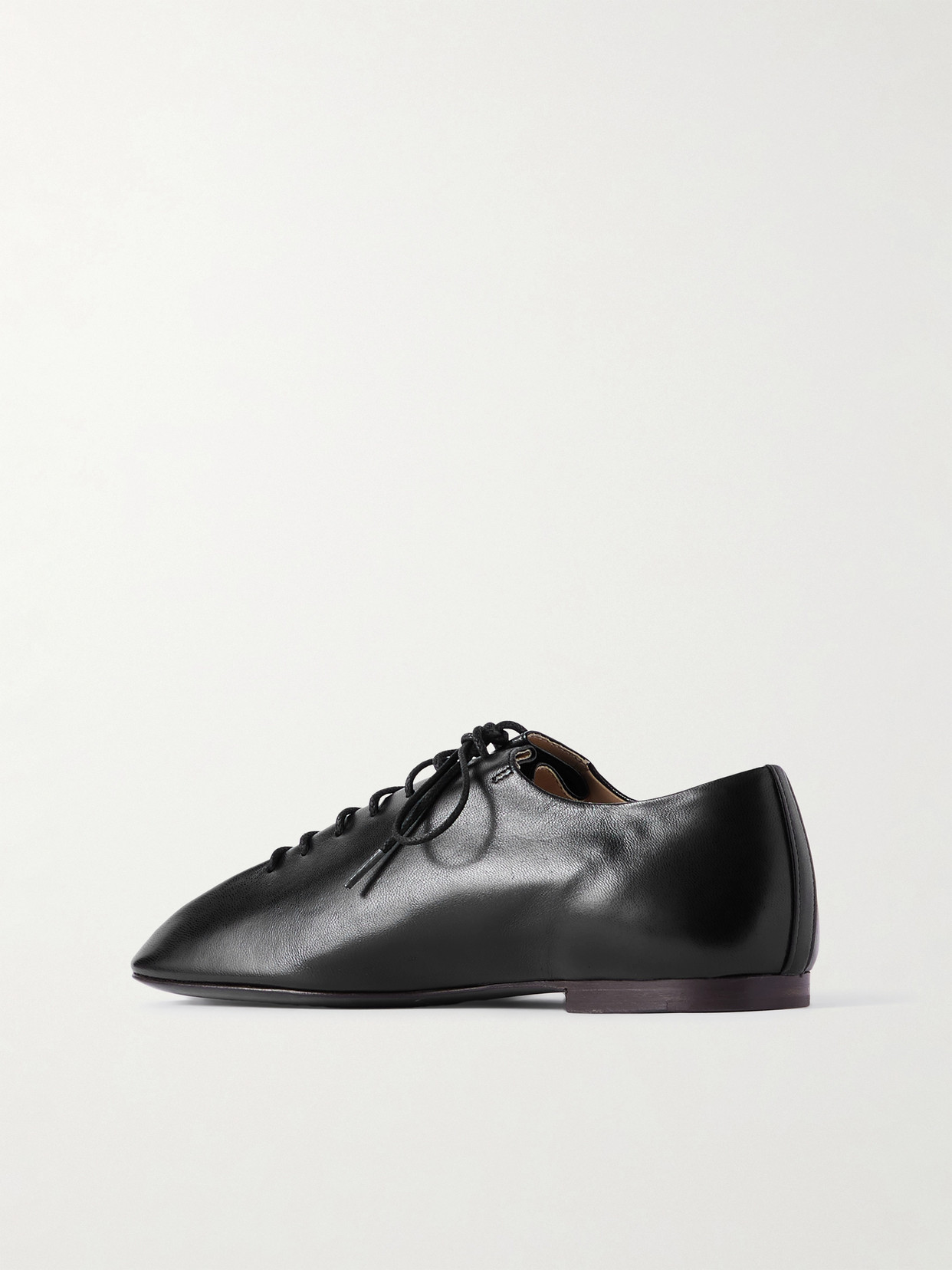 Lemaire Square-toe Lace-up Shoes In Black
