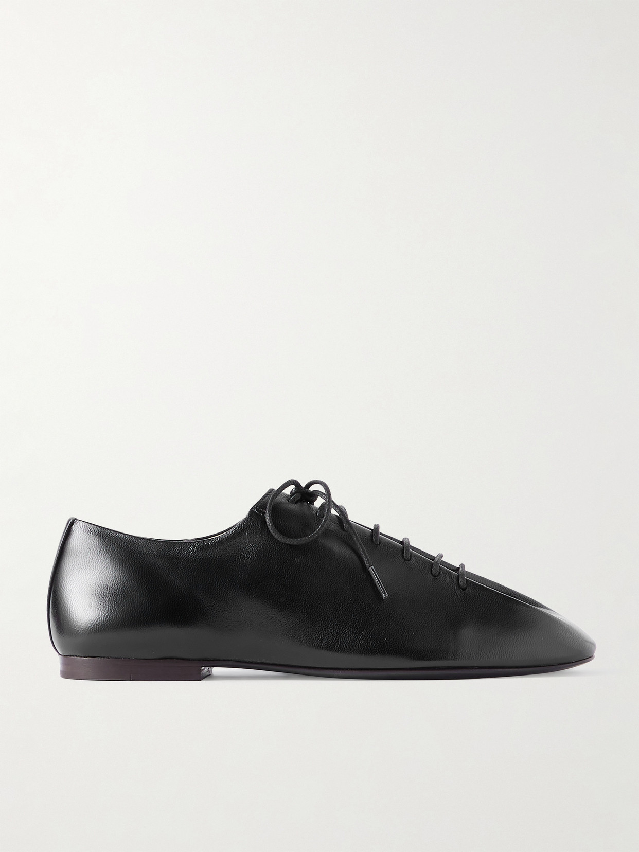 Lemaire Square-toe Lace-up Shoes In Black