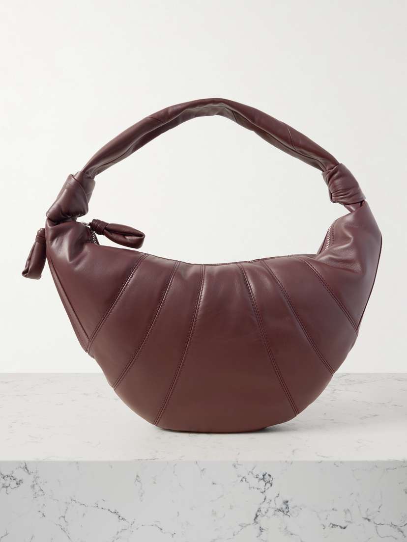 Lemaire Fortune Croissant Paneled Leather Shoulder Bag