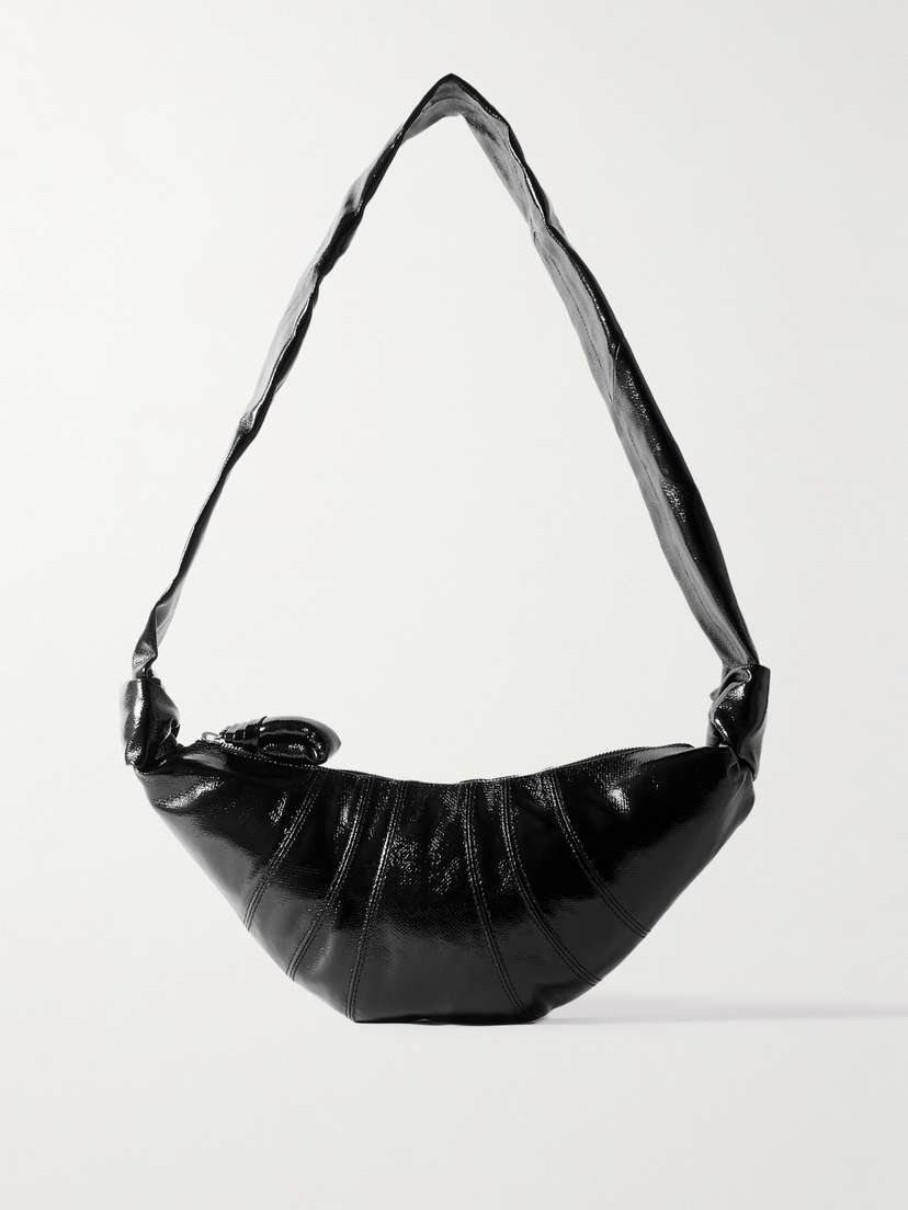 Lemaire Croissant Small Paneled Coated-canvas Shoulder Bag