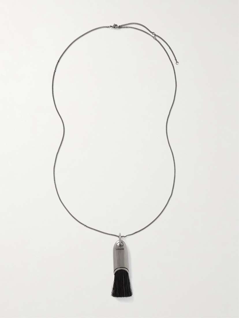 Lemaire Personal Brush Silver-tone And Horse Hair Necklace
