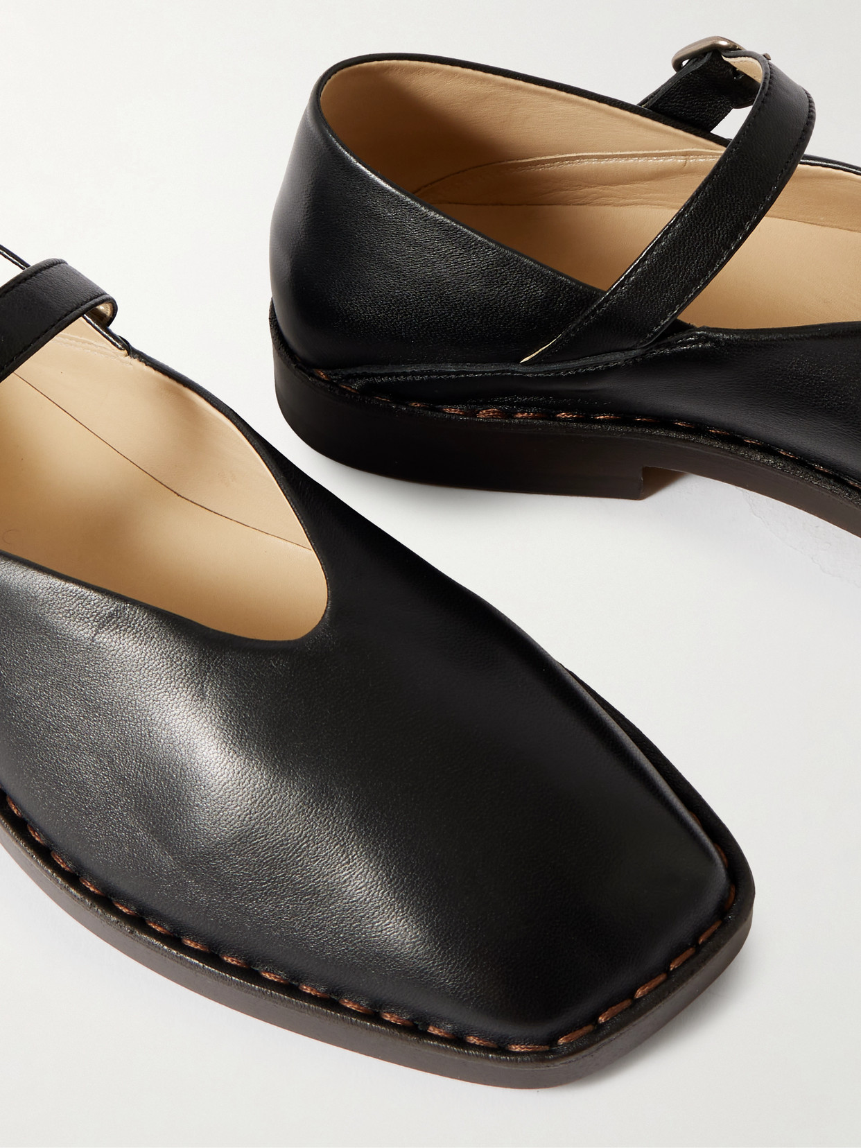 Lemaire Flat Ballerinas In Black