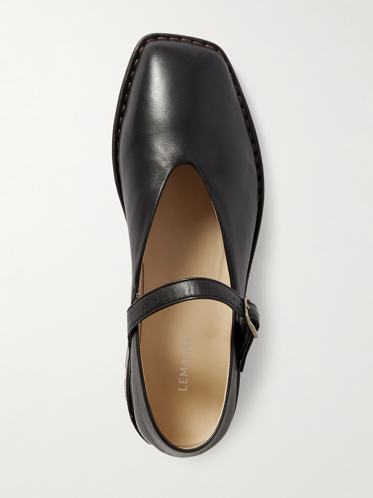 Lemaire Flat Ballerinas In Black