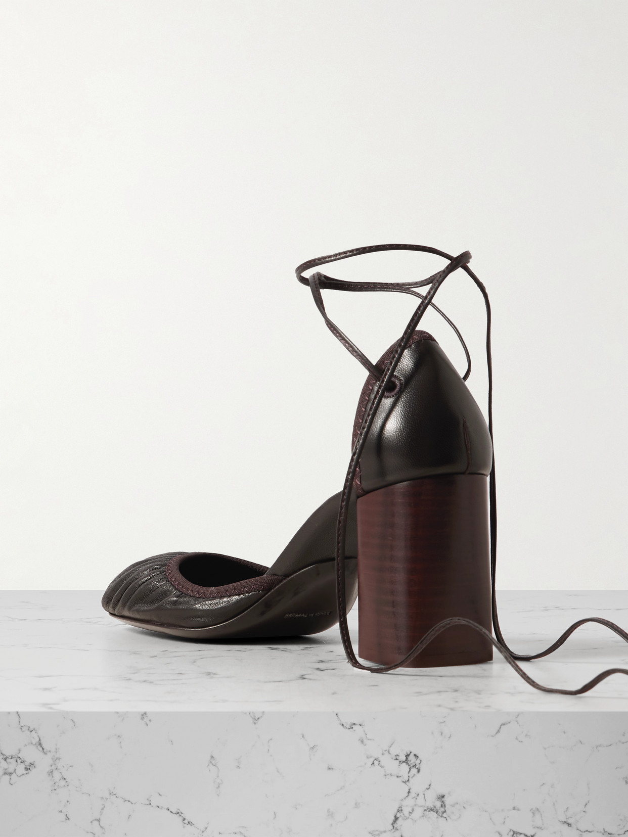 Lemaire 85mm Micro Leather Pumps In Brown