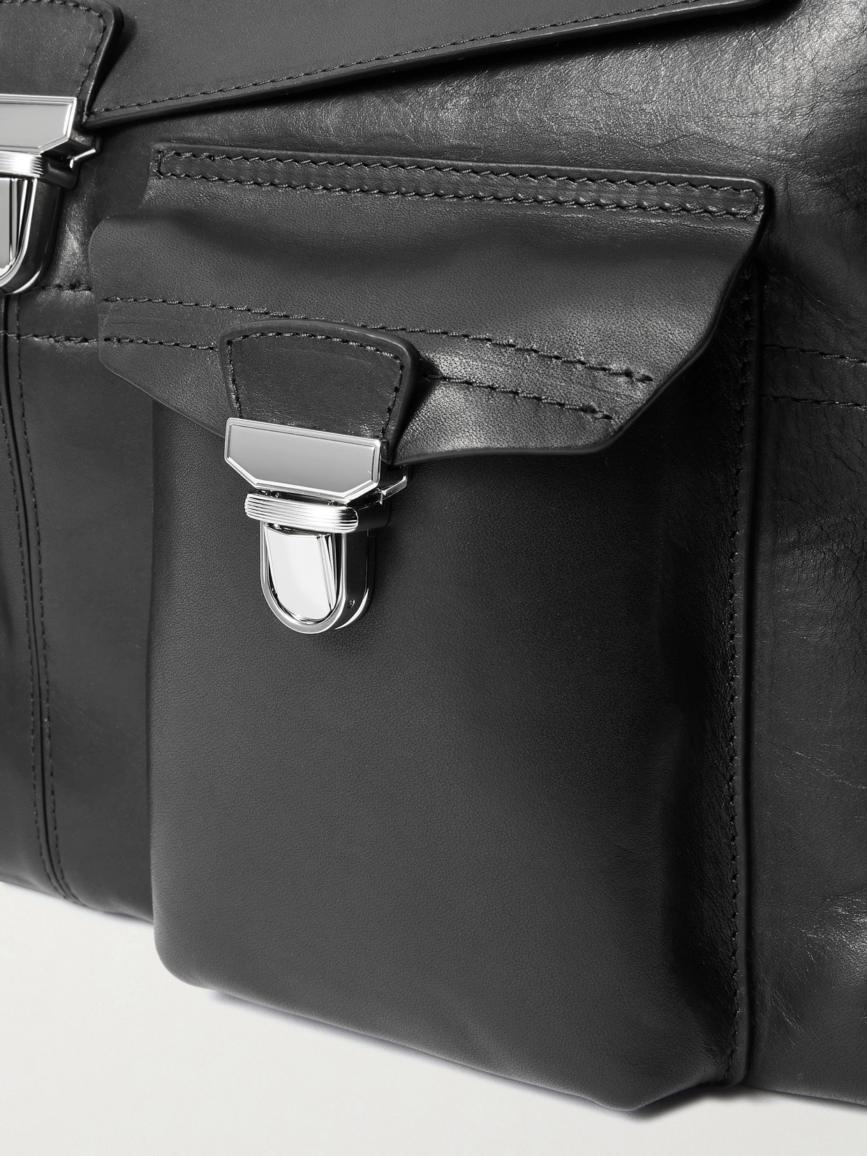 Lemaire Leather Shoulder Bag In Black