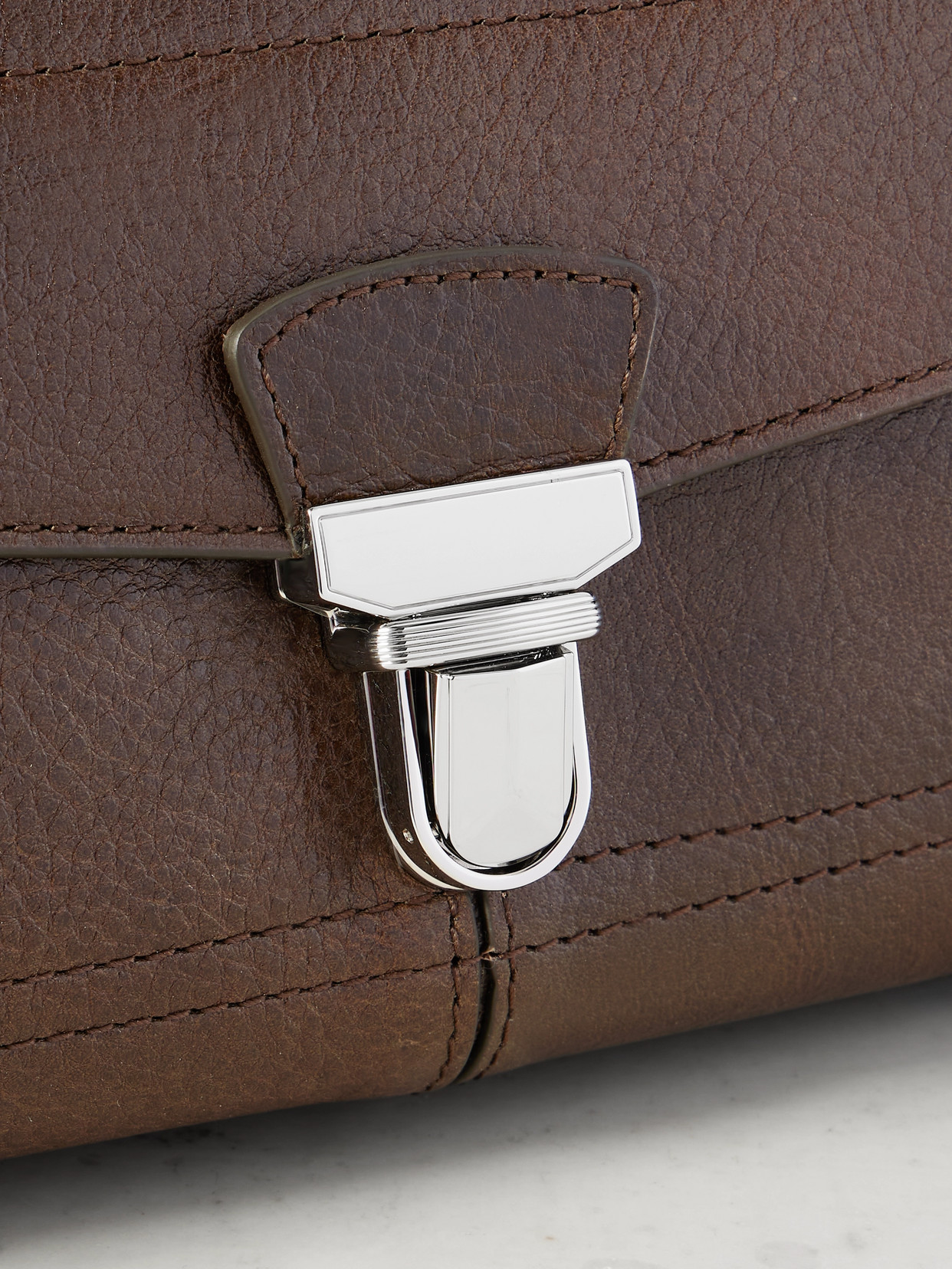 Lemaire Small Gear Textured-leather Shoulder Bag In Brown