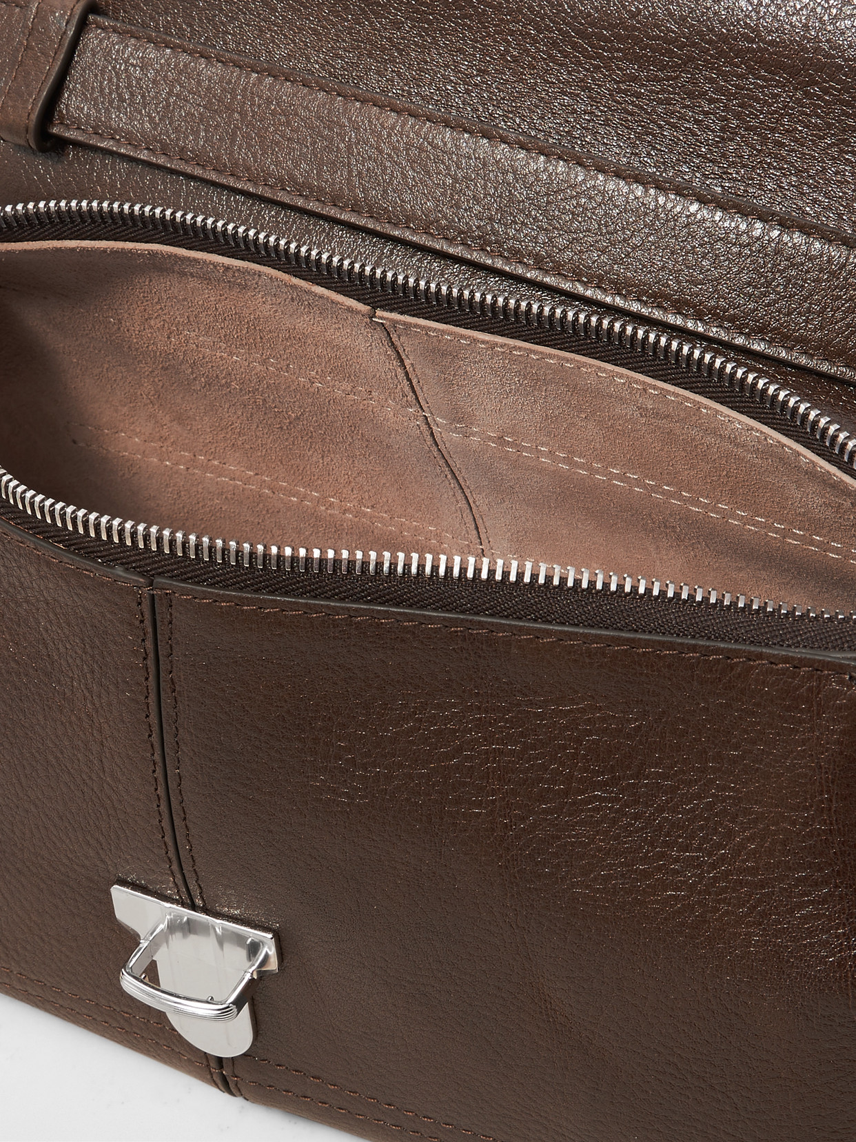 Lemaire Small Gear Textured-leather Shoulder Bag In Brown