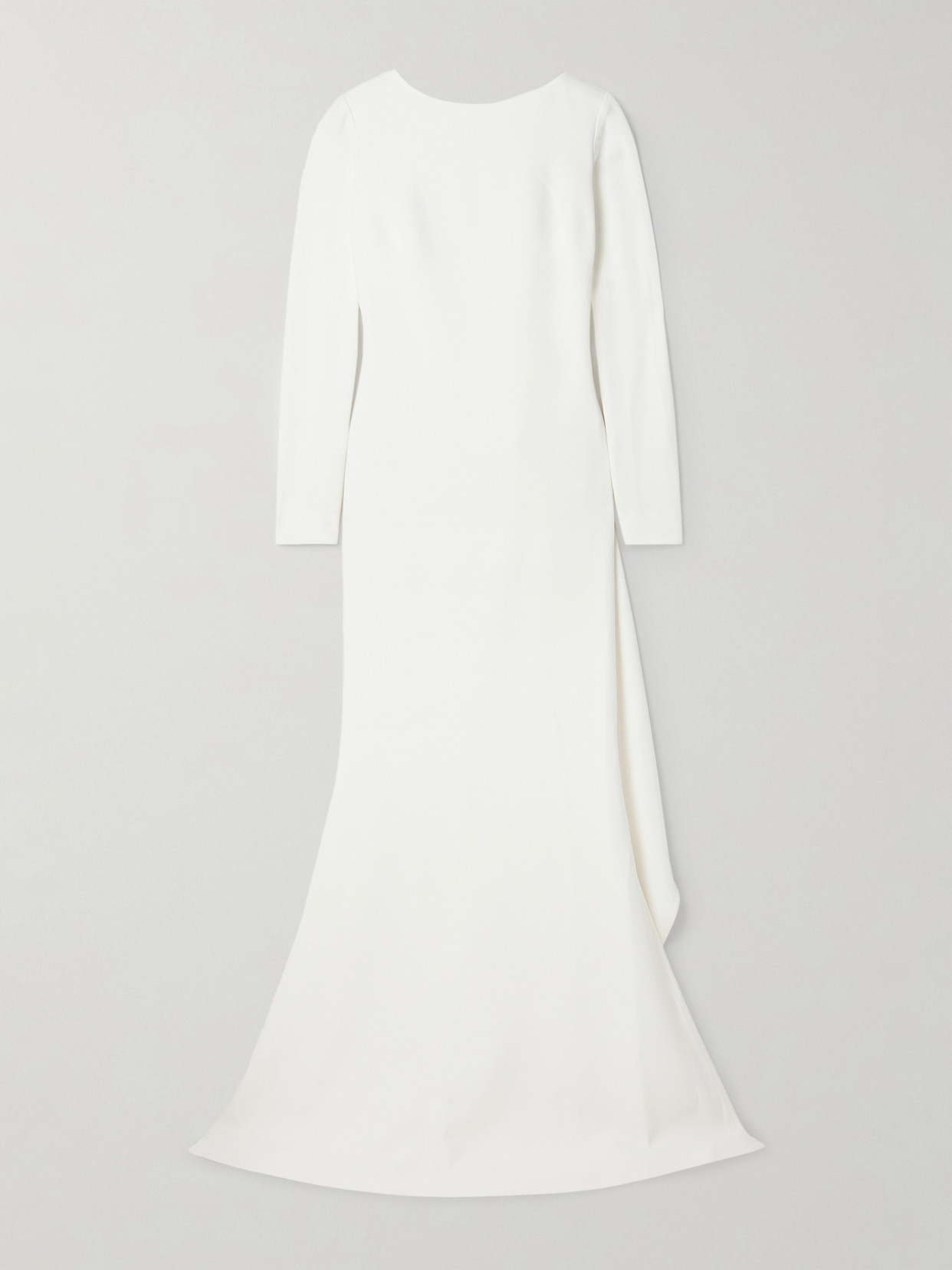 Elie Saab Draped Cady Gown In White