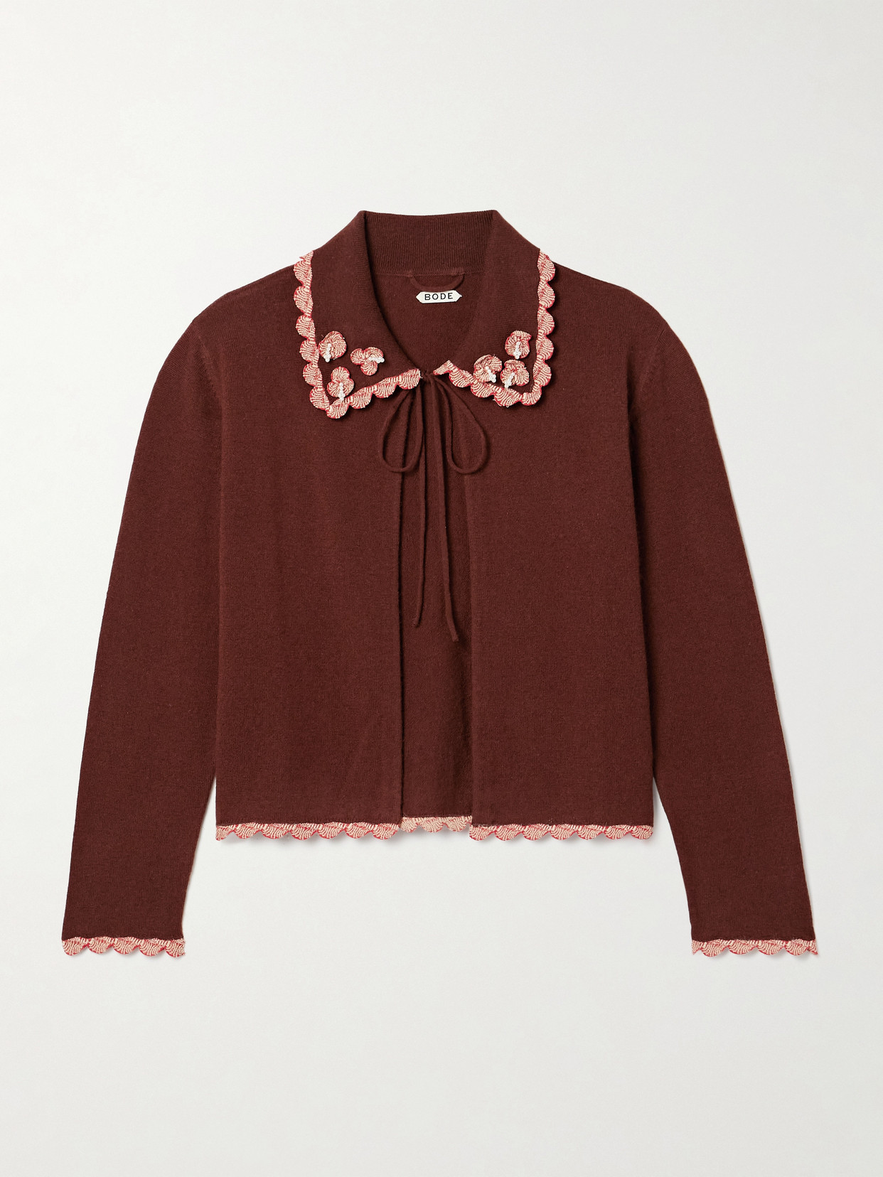 Bode Rookie Embellished Wool And Cashmere-blend Cardigan