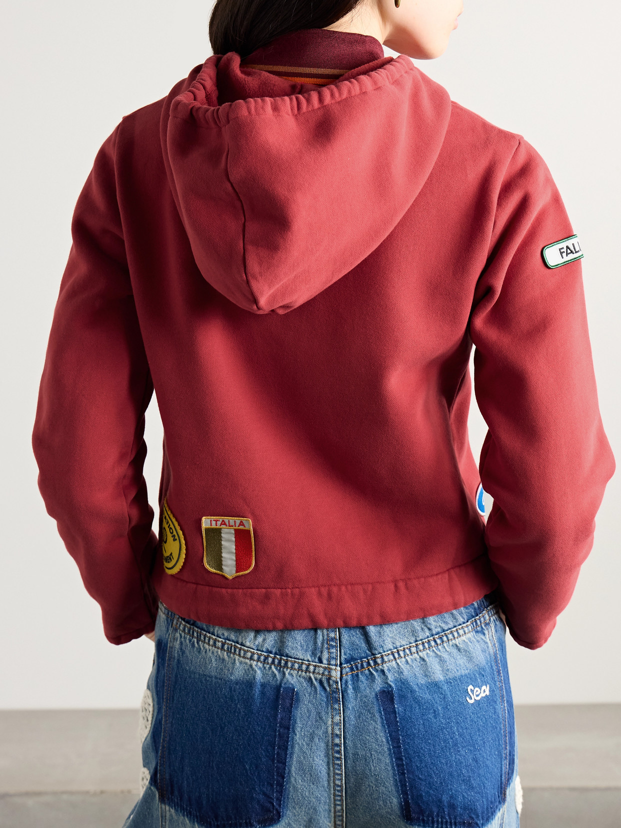 Bode Camper Hoodie In Red