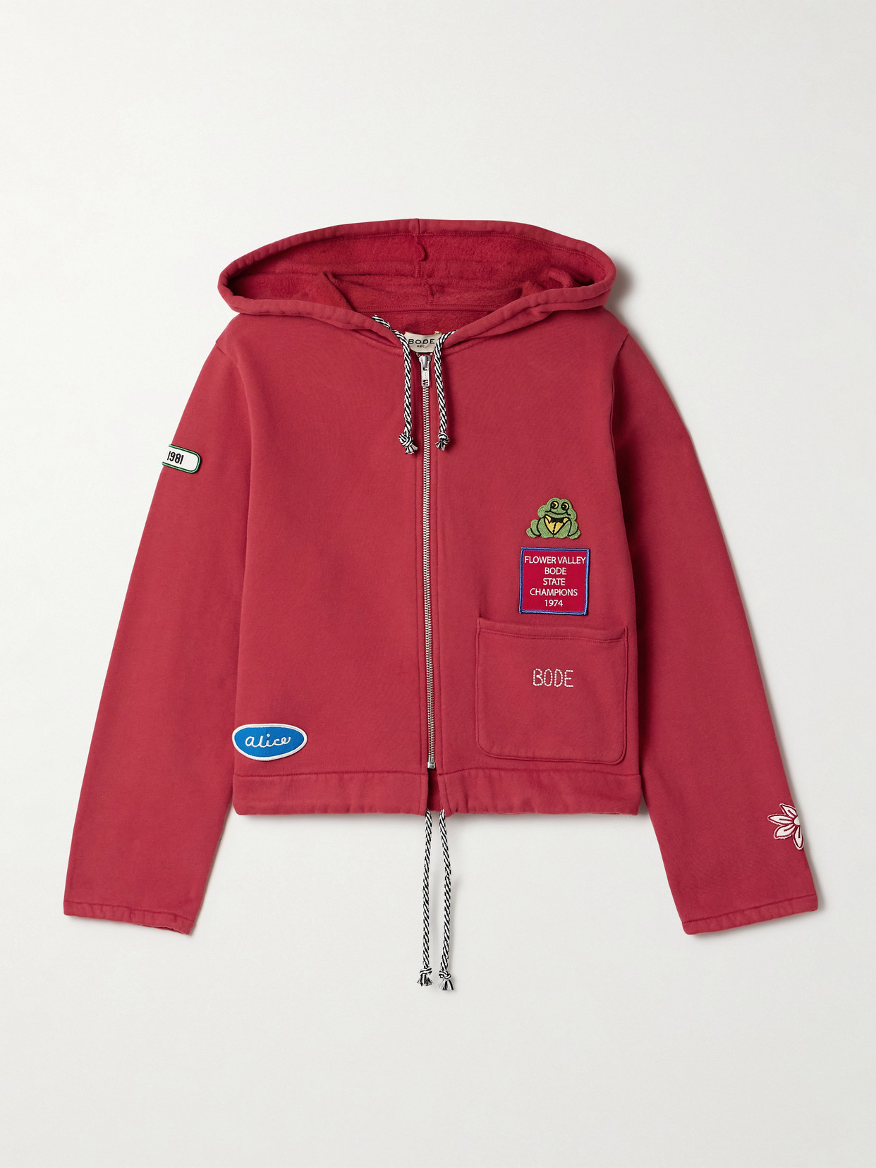 Bode Camper Hoodie In Red