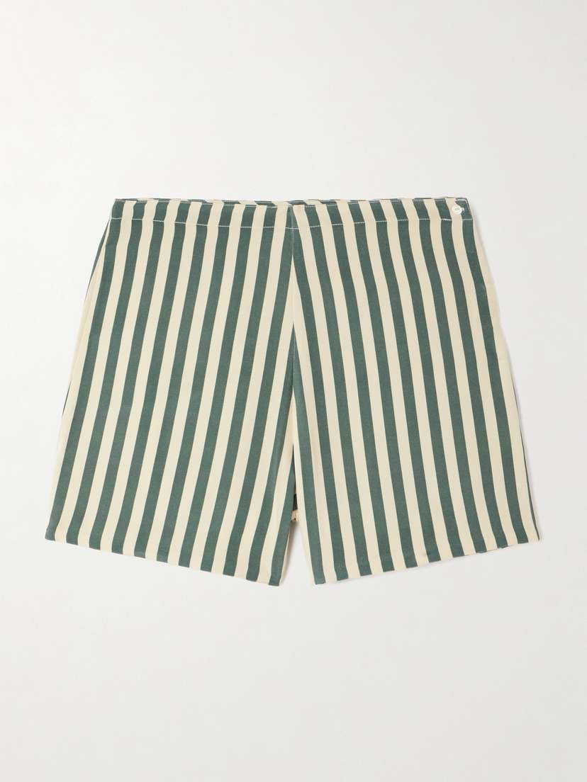 BODE Soda Striped Silk Shorts