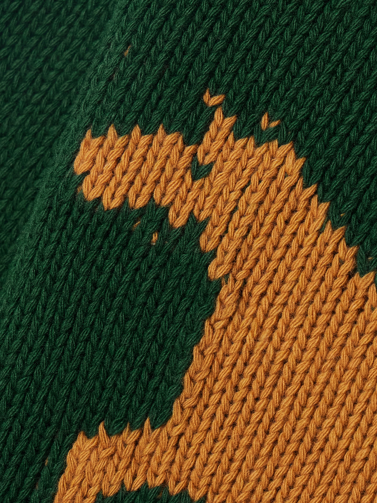Bode Green Diamond Corral Sweater In Green