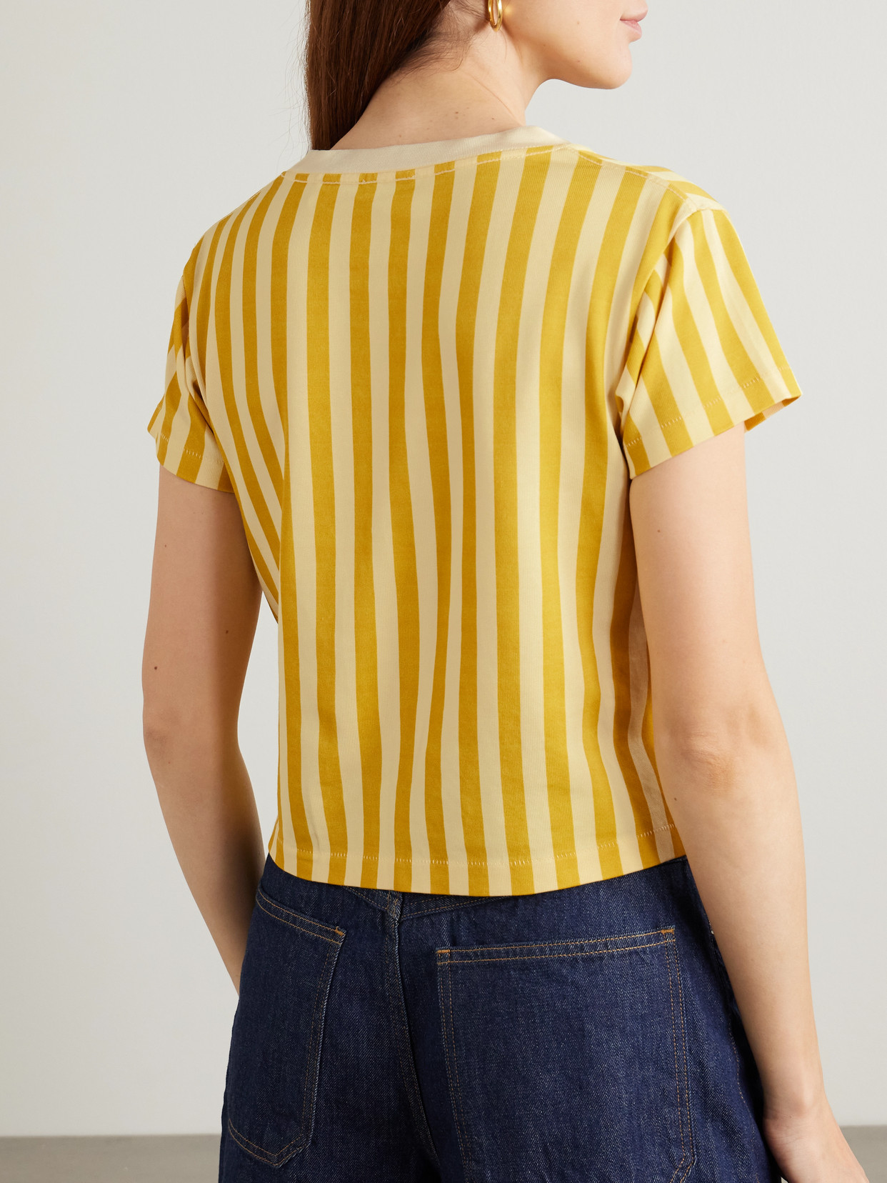 Bode Medalist Embroidered Stripe T-shirt