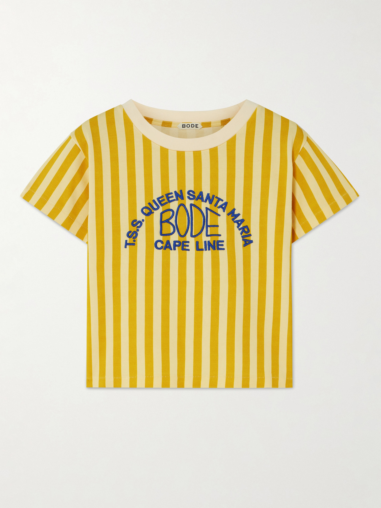 Bode Medalist Embroidered Striped Jersey T-shirt