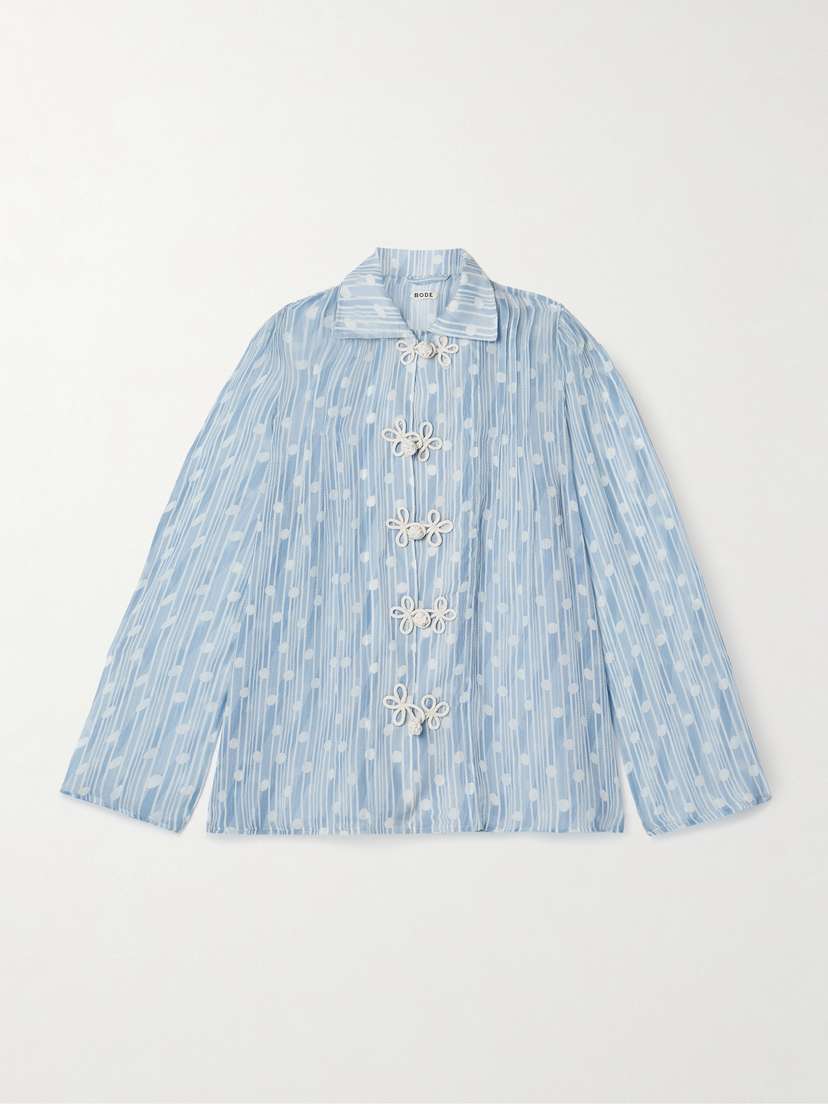 BODE Meridian Printed Silk-georgette Blouse