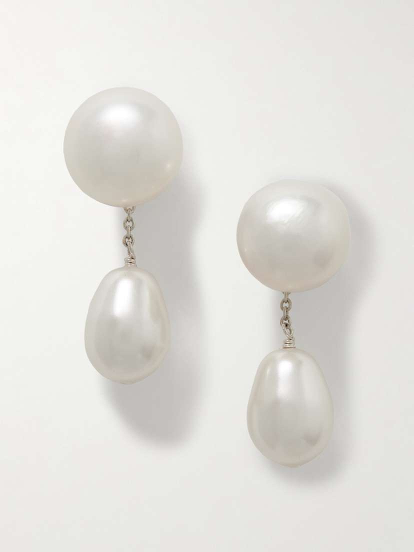 Sophie Buhai Small Eleanor Silver-tone Pearl Earrings