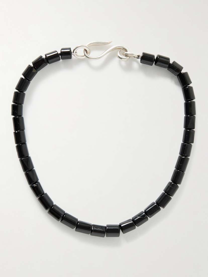 Sophie Buhai Deco Silver Onyx Choker