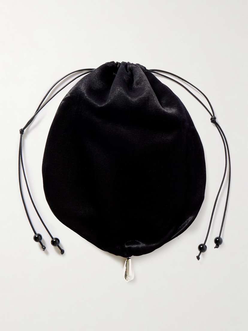 Sophie Buhai Teardrop Embellished Satin Pouch