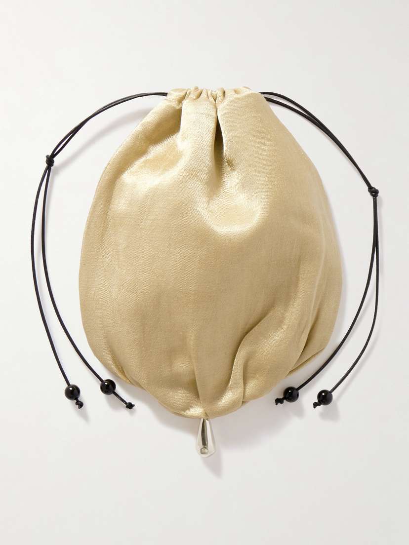 Sophie Buhai Teardrop Embellished Satin Pouch