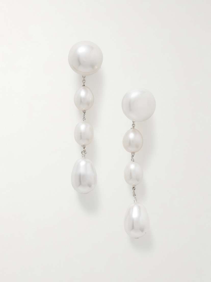 Sophie Buhai Large Eleanor Silver-tone Pearl Earrings
