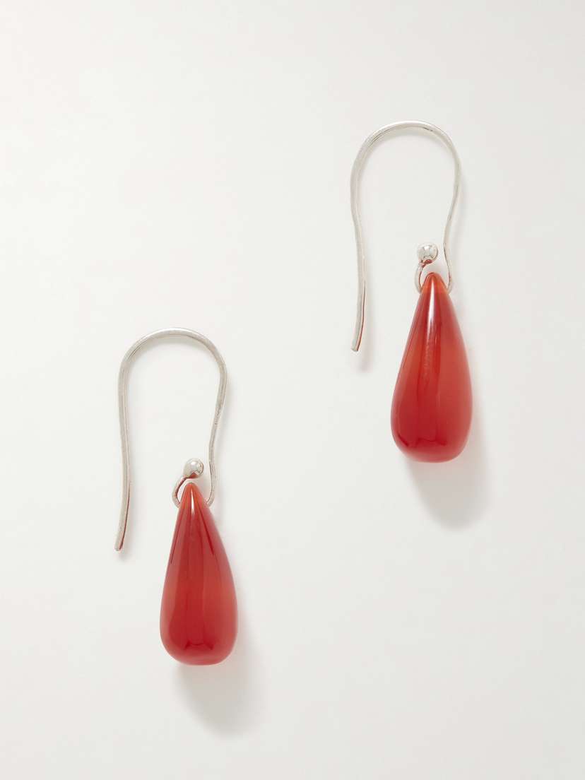 Sophie Buhai Droplet Silver-tone Carnelian Earrings