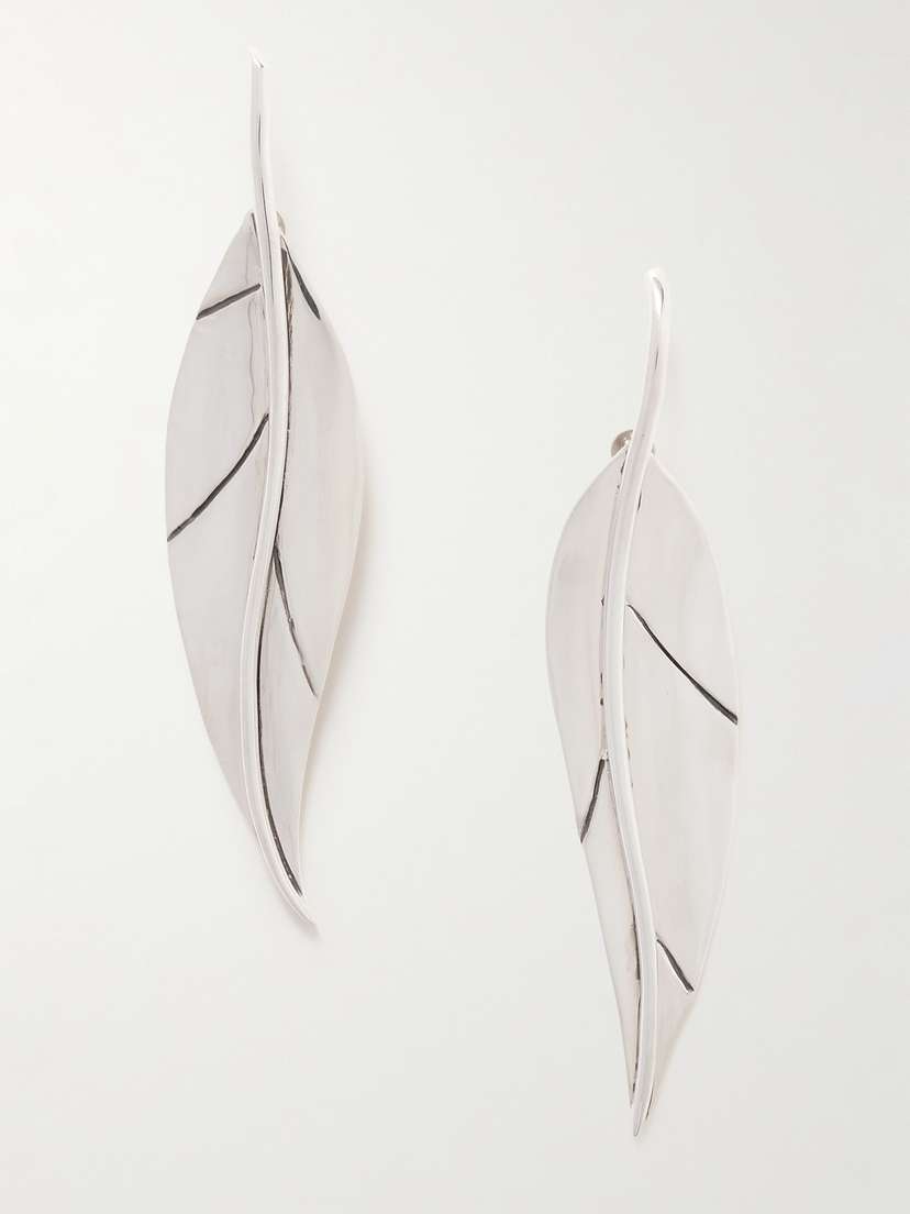 Sophie Buhai Leaf Silver Earrings