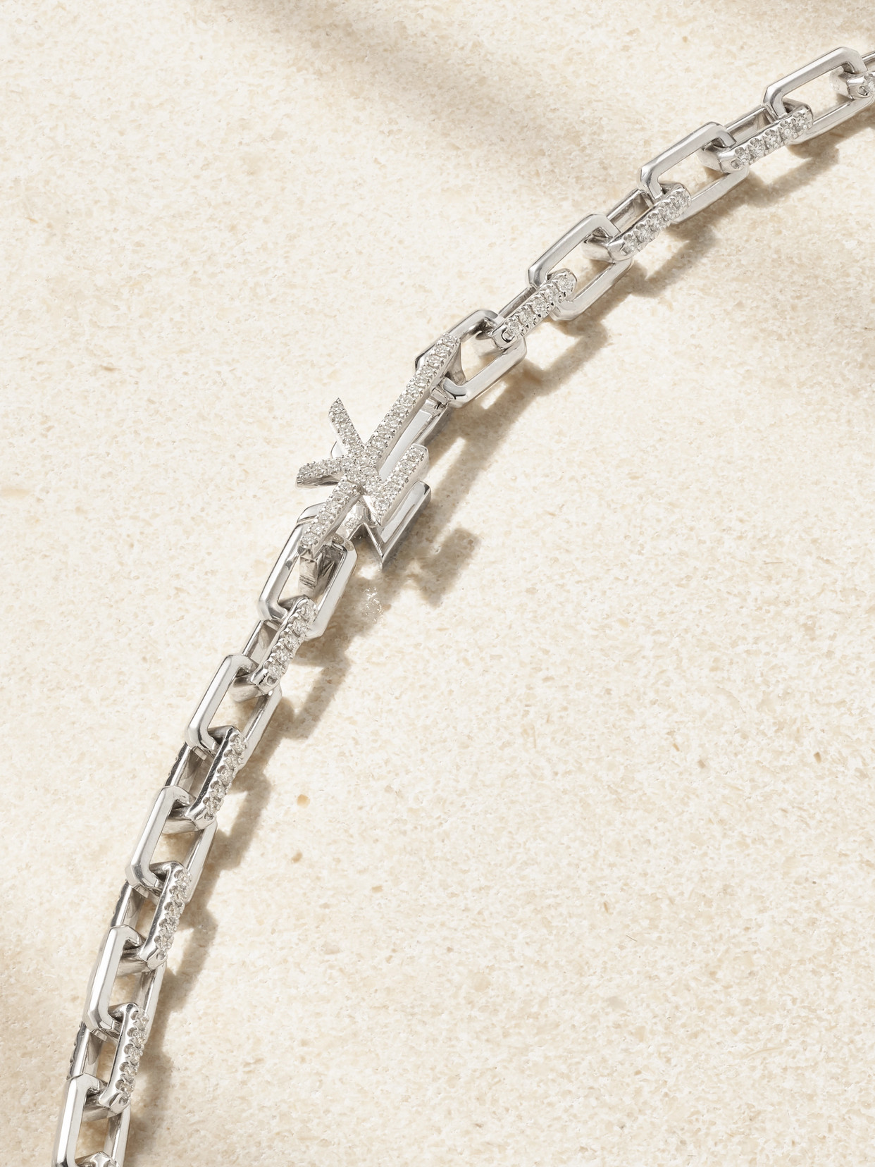 Nikos Koulis Universe 18-karat White Gold Diamond Necklace In Silver