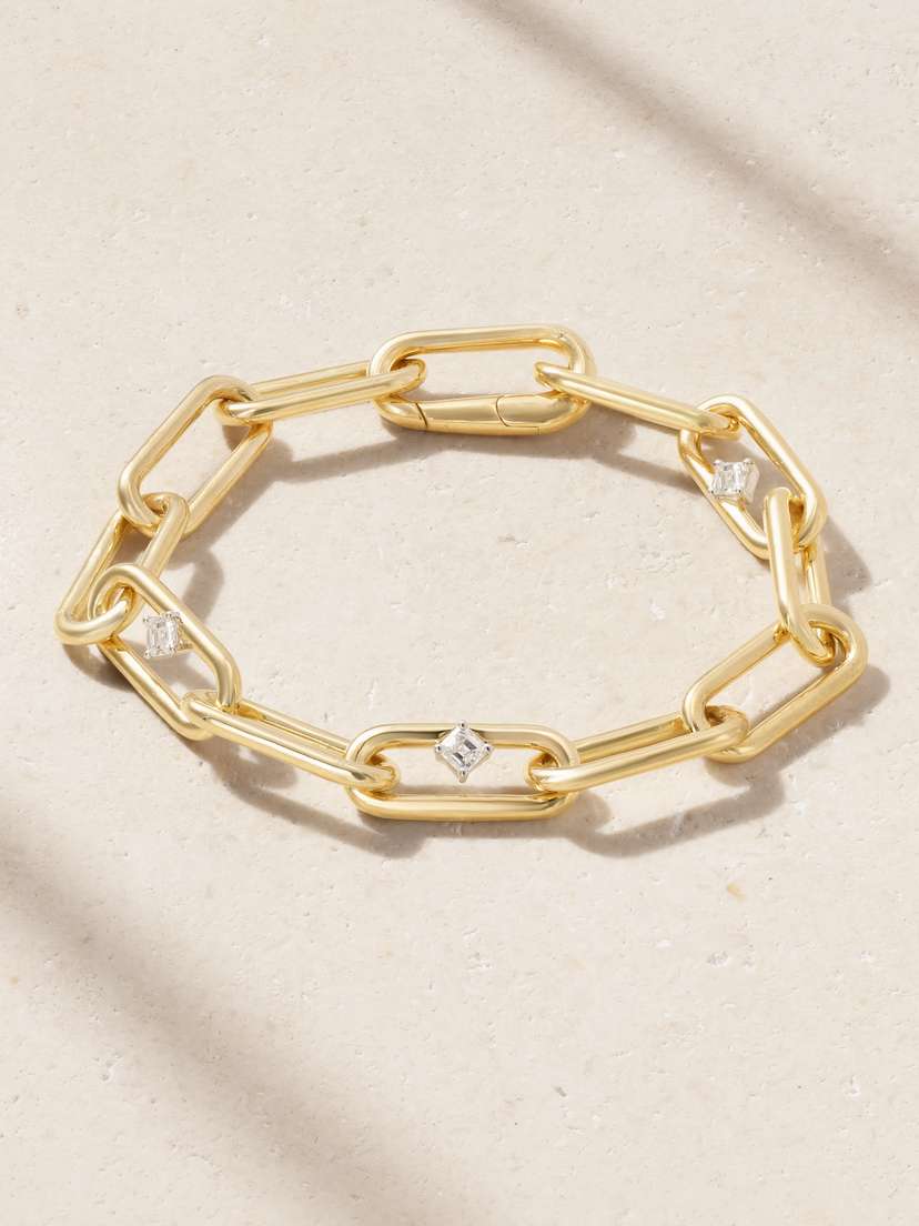 Nikos Koulis 18-karat Yellow And White Gold Diamond Bracelet