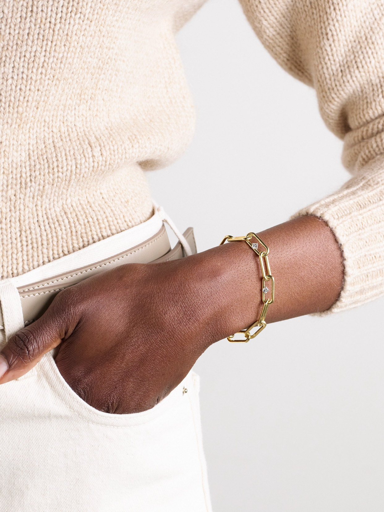 Nikos Koulis 18-karat Yellow And White Gold Diamond Bracelet In Gold