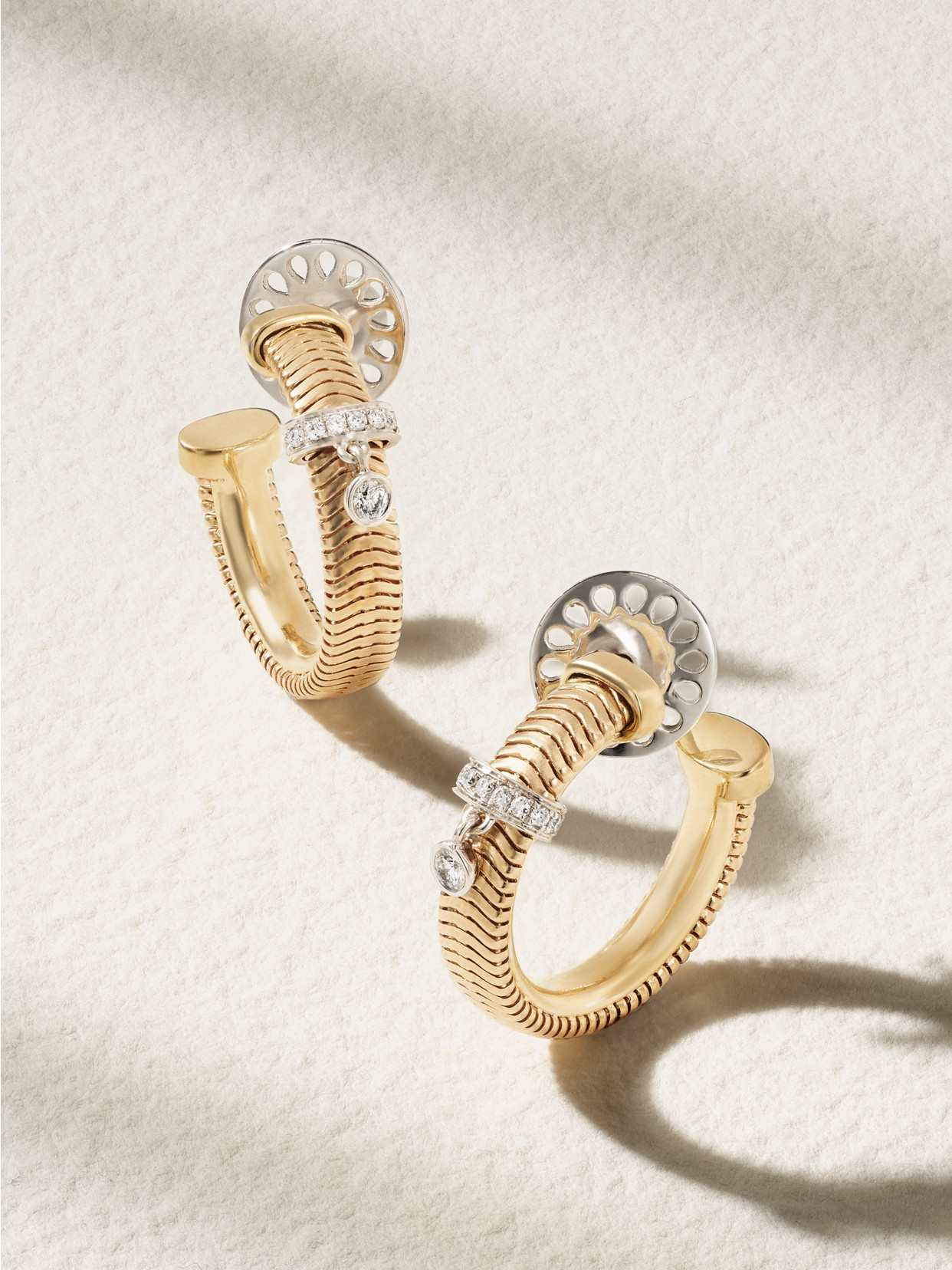 Nikos Koulis Feelings 18-karat Yellow And White Gold Diamond Earrings