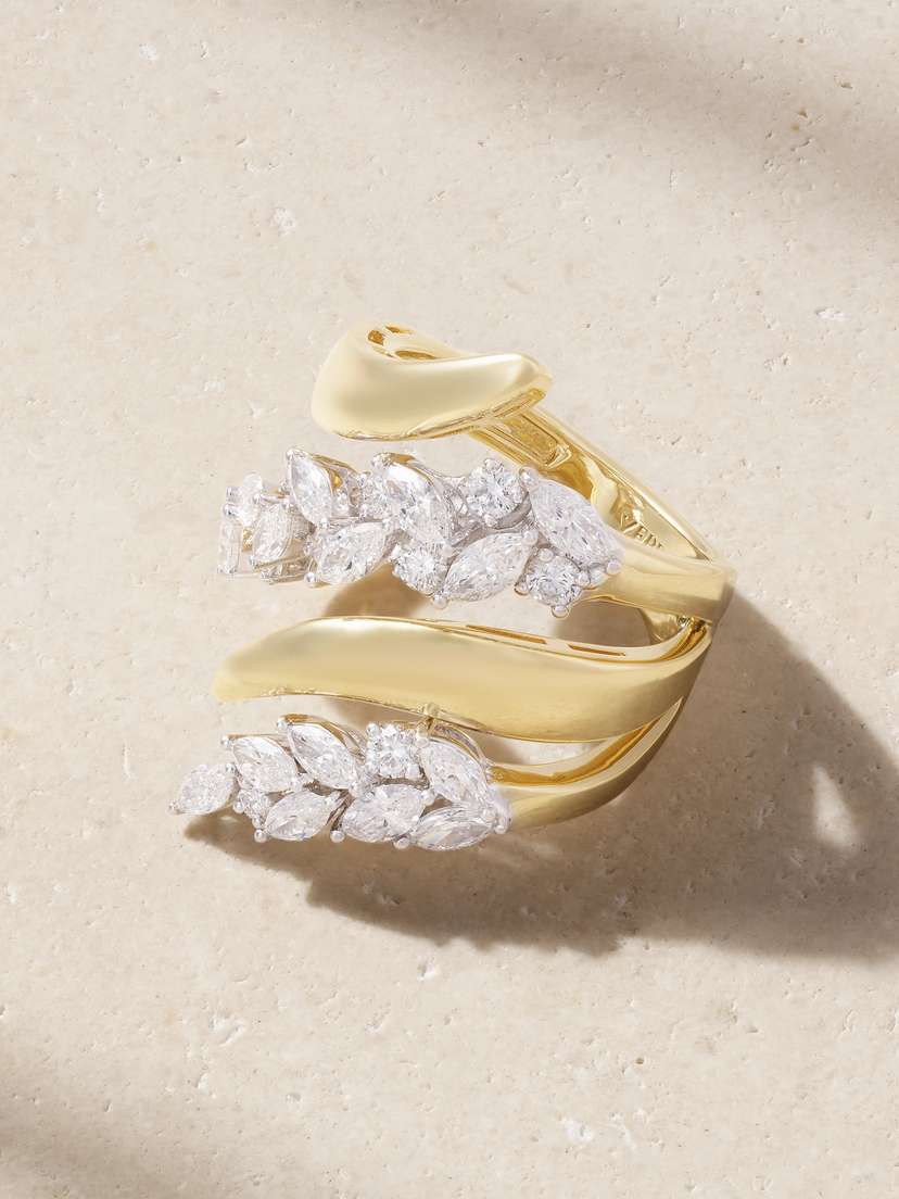 YEPREM Strada Stackable 18-karat Gold Diamond Ring