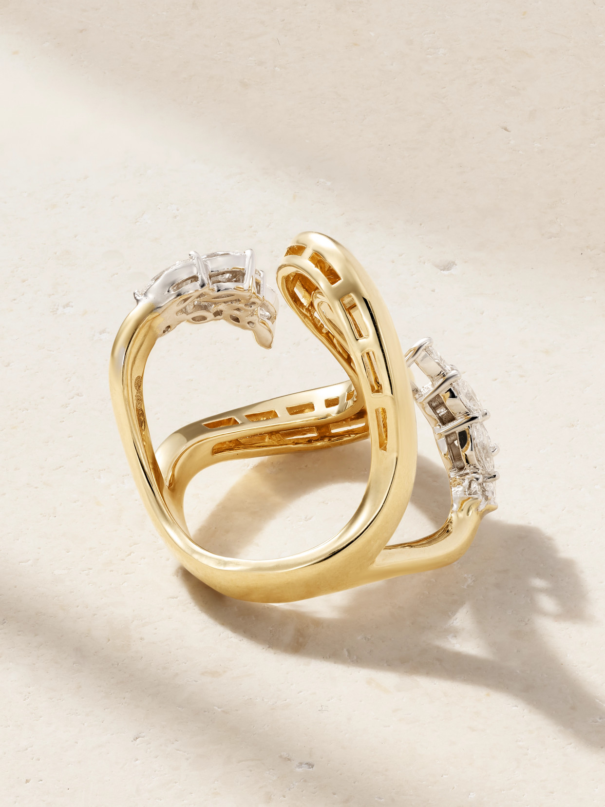 Yeprem 18-karat White And Yellow Gold Diamond Ring In Gold