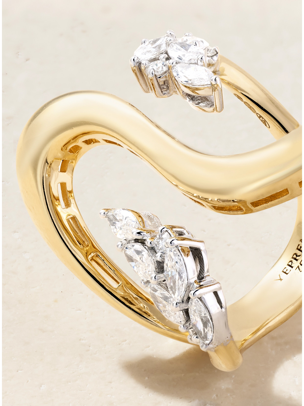 Yeprem 18-karat White And Yellow Gold Diamond Ring In Gold