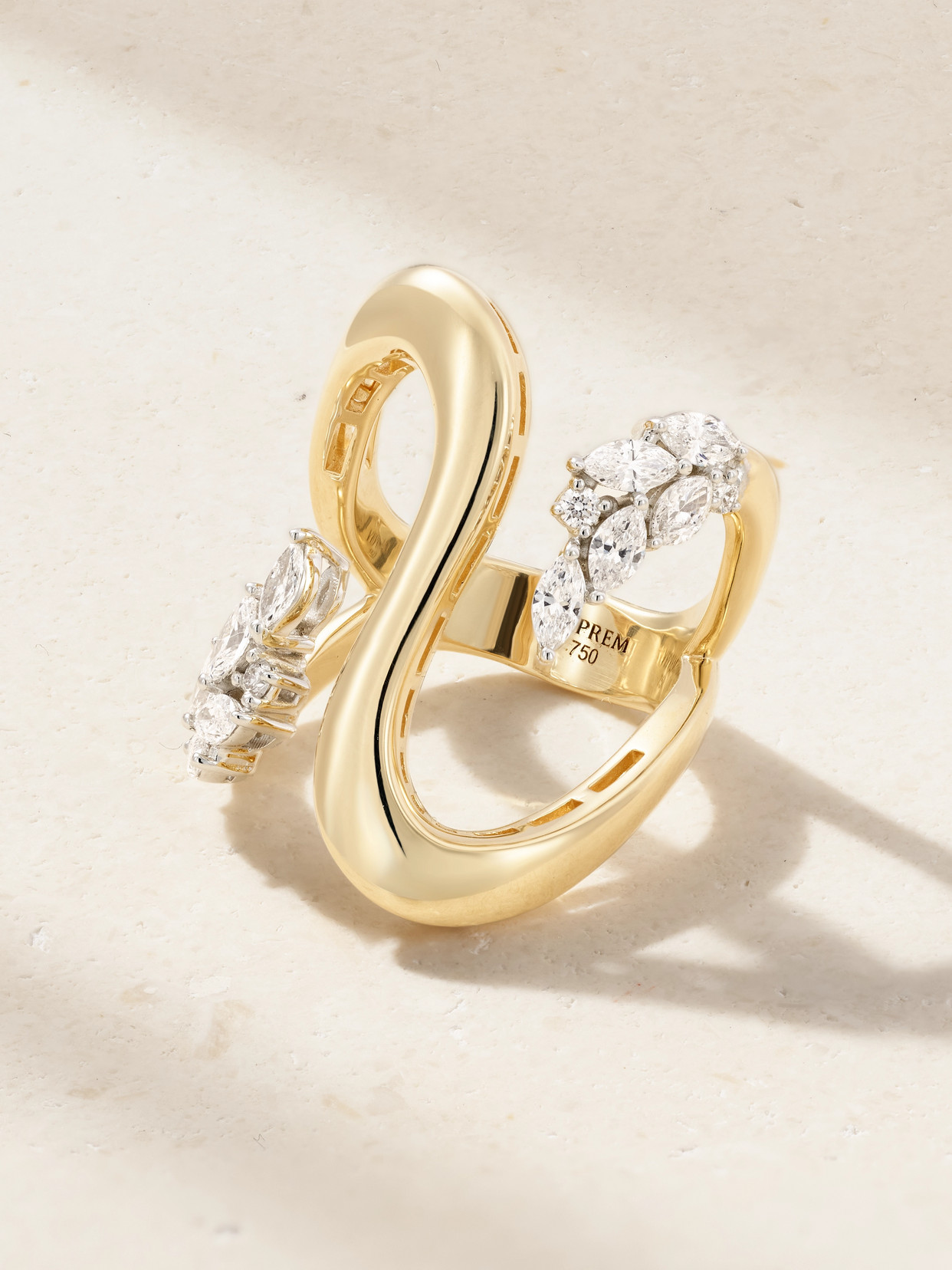 Yeprem 18-karat White And Yellow Gold Diamond Ring