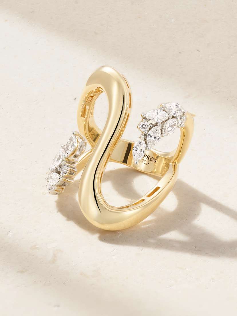 YEPREM 18-karat White And Yellow Gold Diamond Ring